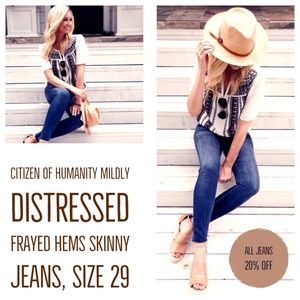 Citizen of Humanity Distressed Low-Rise Skinny